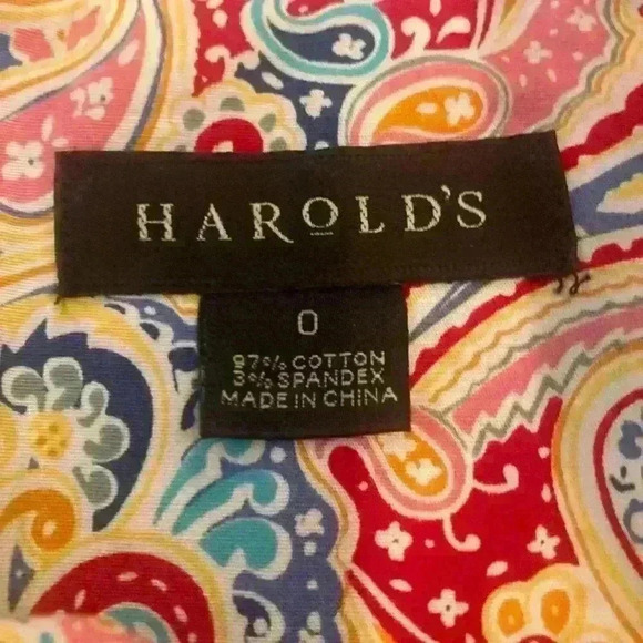 Harold's Multi Color Paisley A Line Sleeveless Dress Size 0 Pristine - Picture 3 of 8